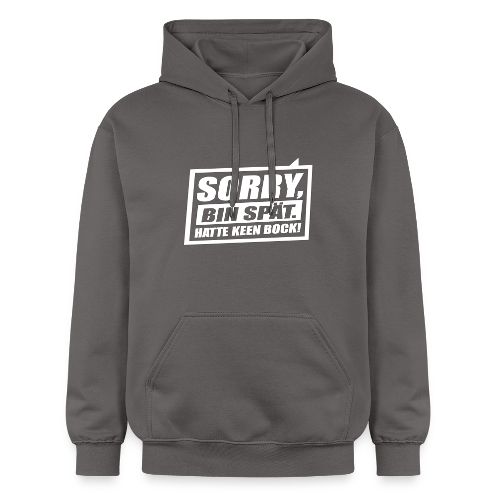 Sorry, ick bin spät. Hatte keen Bock. - Hoodie - Dunkelgrau