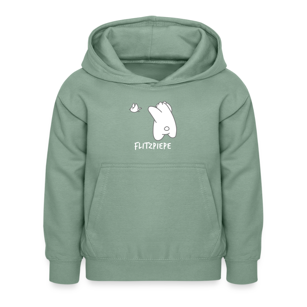Flitzpiepe - Kinder Hoodie - Graugrün