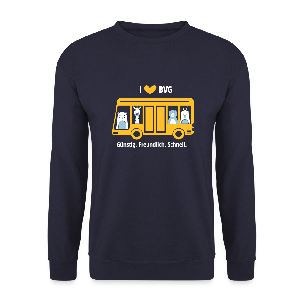I love BVG - Unisex Pullover - Navy