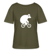 Fahrradbär - Relaxed Rundhals Frauen Bio-T-Shirt - Khaki