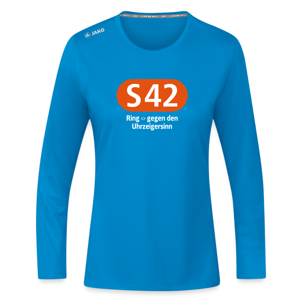 S42 - Frauen Sport Langarmshirt - Saphirblau