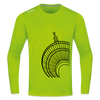 Der Turm von unten - schwarz - Männer Sport Langamshirt - Neongrün