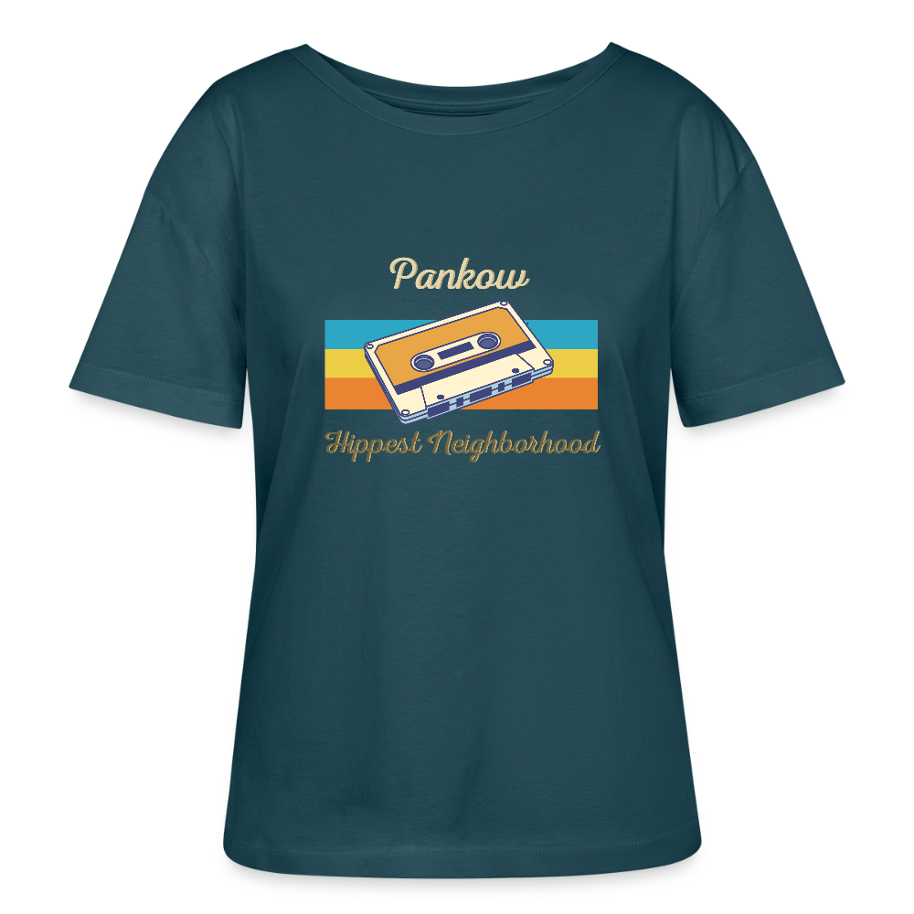 Pankow Hippest Neighborhood - Relaxed Rundhals Frauen Bio-T-Shirt - Dunkles Petrol