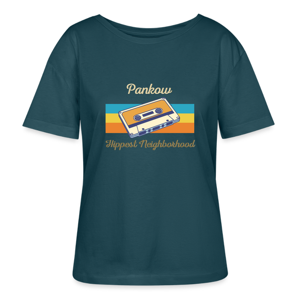 Pankow Hippest Neighborhood - Relaxed Rundhals Frauen Bio-T-Shirt - Dunkles Petrol