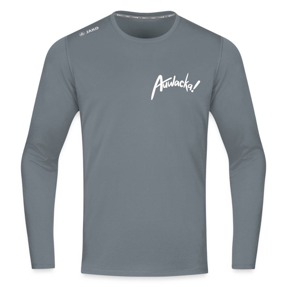 Auwacka! - Männer Sport Langamshirt - Grau