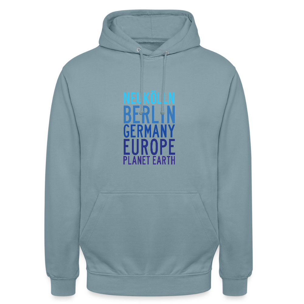 Neukölln Planet Earth - Unisex Hoodie - Nebelblau