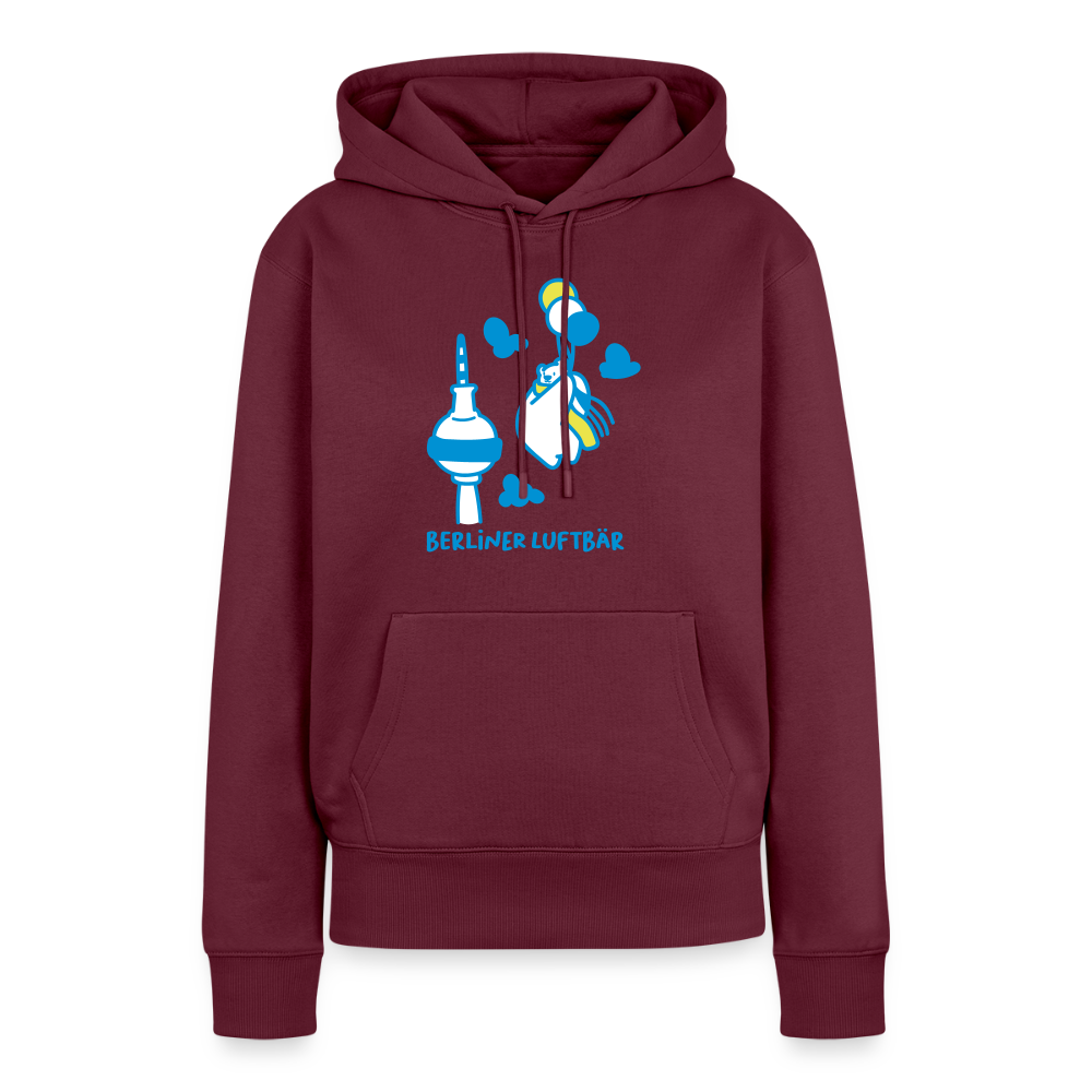 Berliner Luftbär - Frauen Premium Hoodie - Burgunderrot