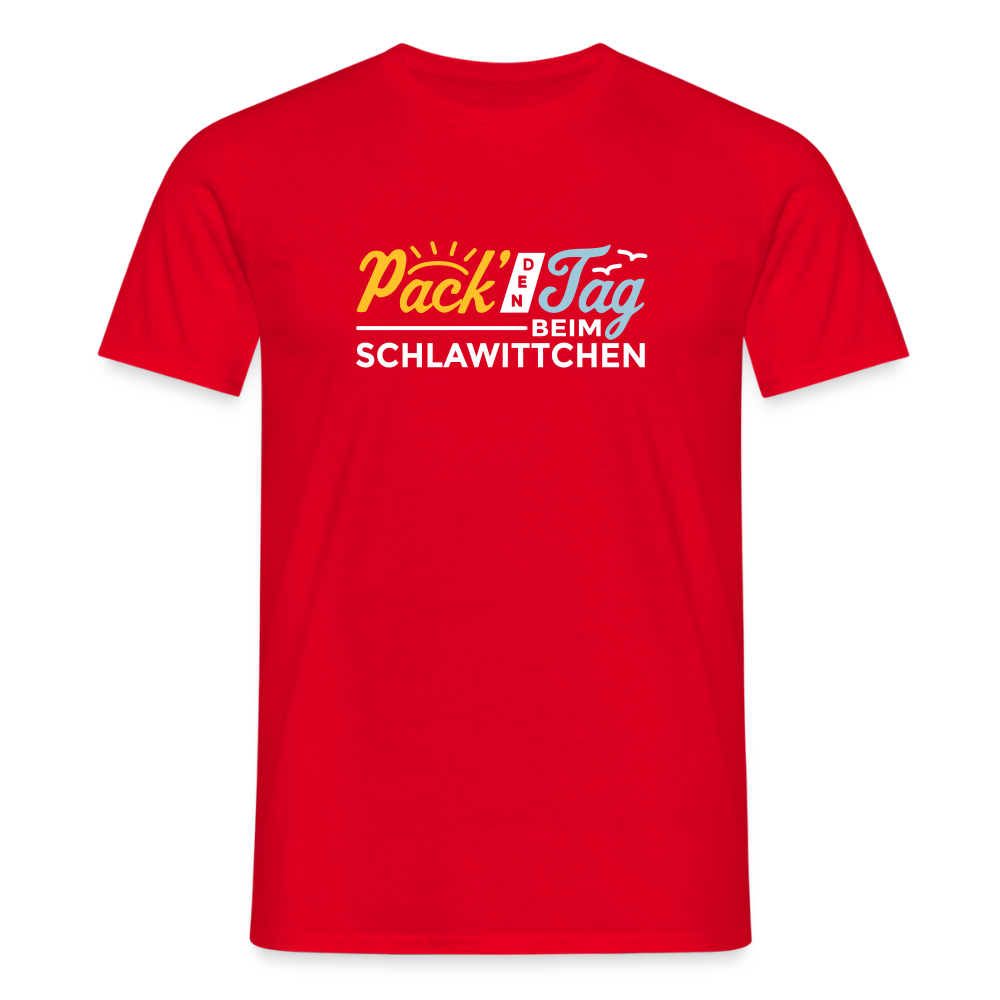 Pack' den Tag beim Schlawittchen - Männer Premium T-Shirt - Rot
