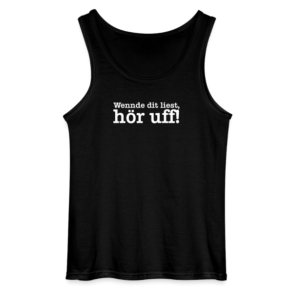 Wenn de dit liest, hör uf! - Männer Tank Top - Schwarz