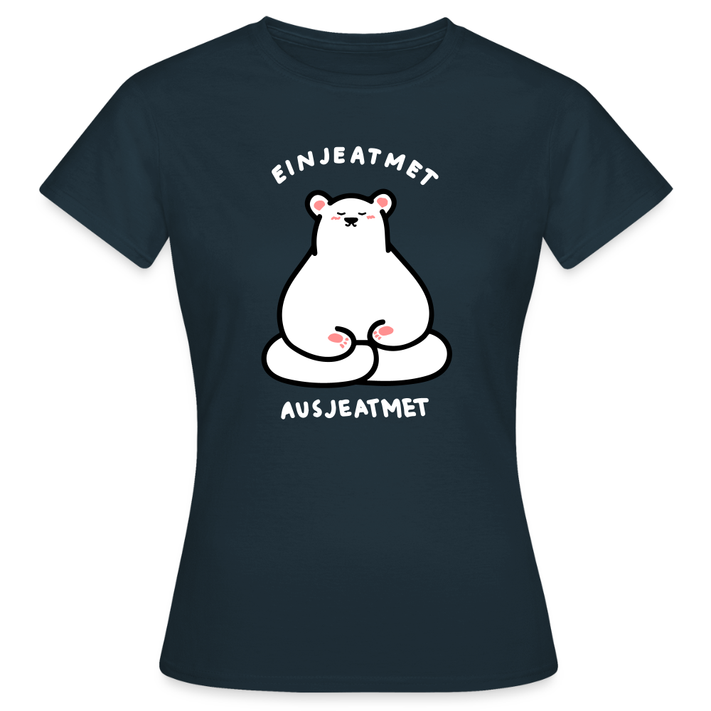 Einjeatmet - Frauen Premium T-Shirt - Navy