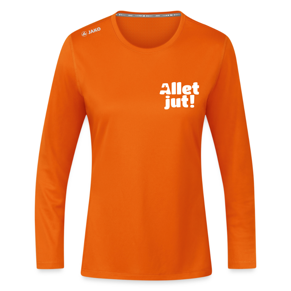 Allet Jut - Frauen Sport Langarmshirt - Neonorange