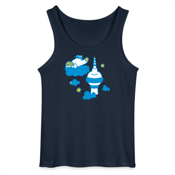 Berliner Bär bei Nacht - Männer Tank Top - Navy