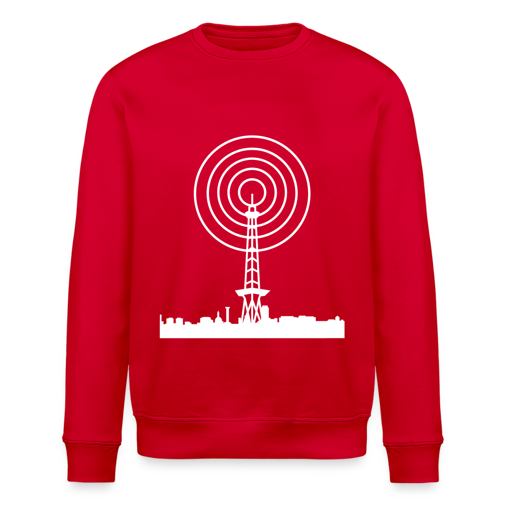 Funkturm im Fokus - Unisex Bio Sweatshirt - Rot