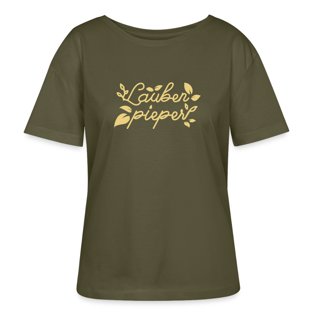 Laubenpieper - Relaxed Rundhals Frauen Bio-T-Shirt - Khaki