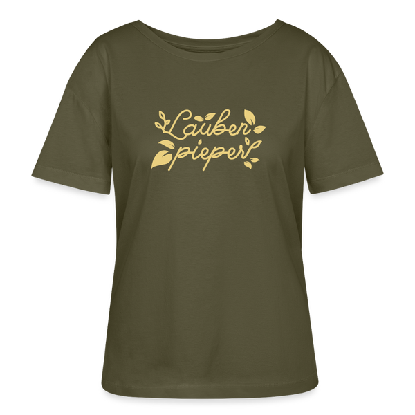 Laubenpieper - Relaxed Rundhals Frauen Bio-T-Shirt - Khaki