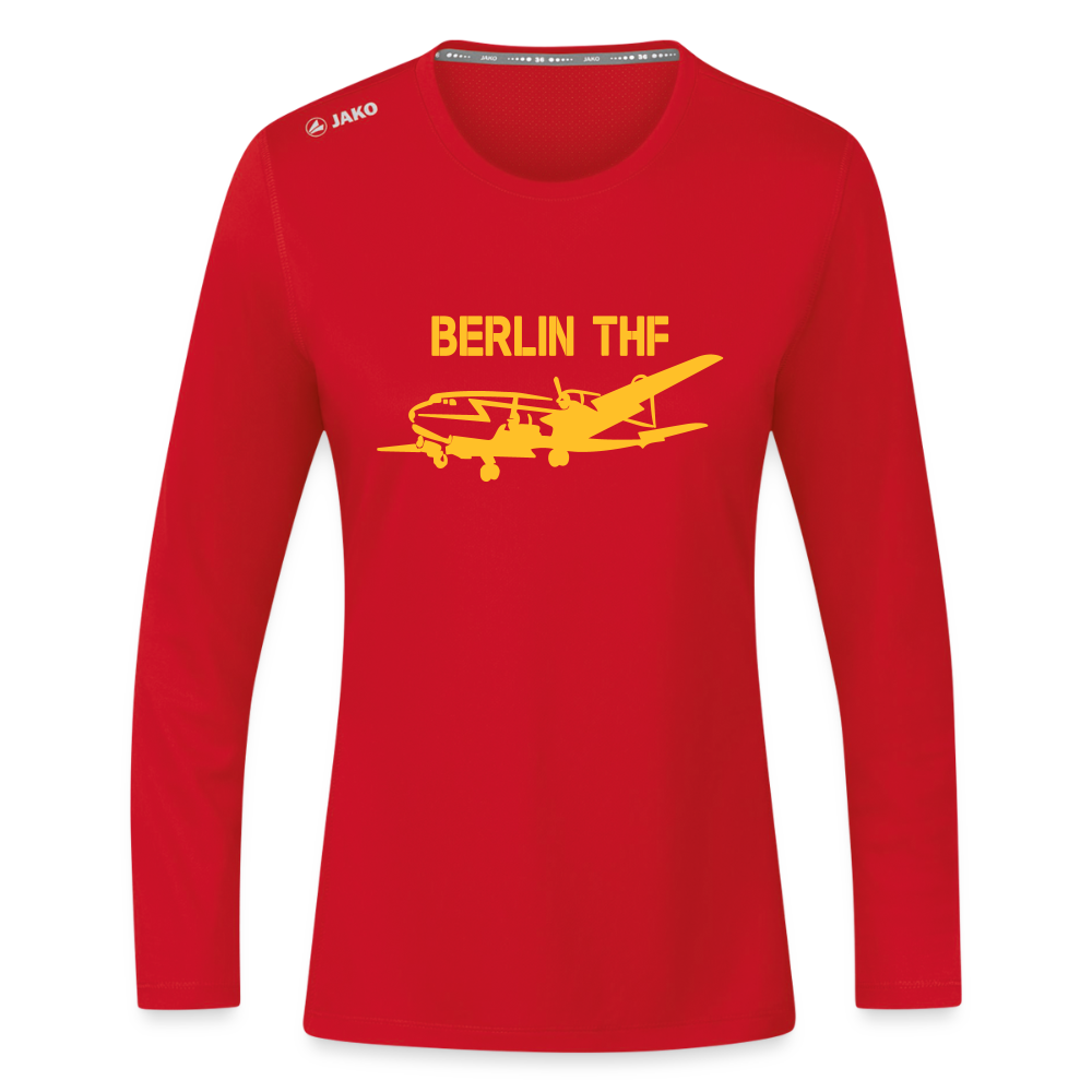 Berlin THF - Frauen Sport Langarmshirt - Rot
