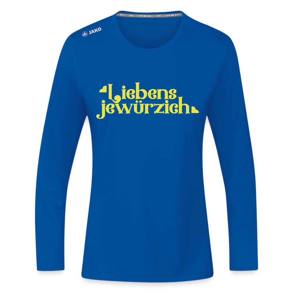 Liebensjewürzich - Frauen Sport Langarmshirt - Royalblau