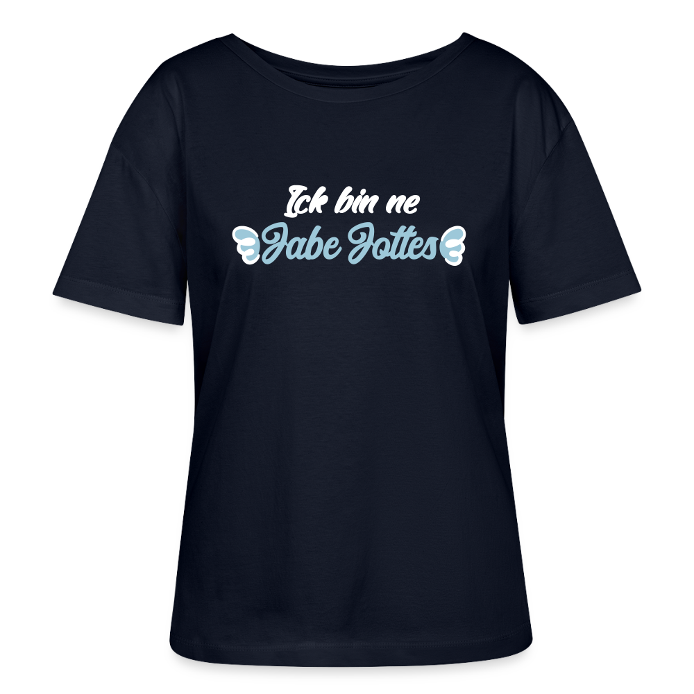 Jabe Jottes - Relaxed Rundhals Frauen Bio-T-Shirt - Navy