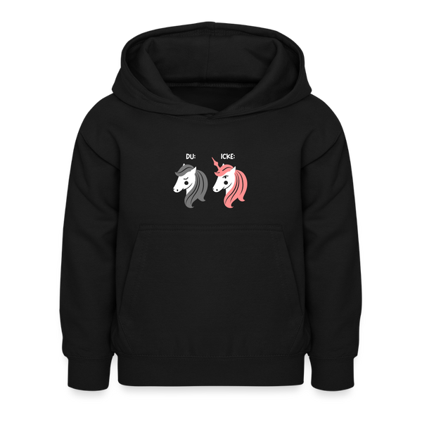 Berliner Einhorn - Kinder Hoodie - Schwarz
