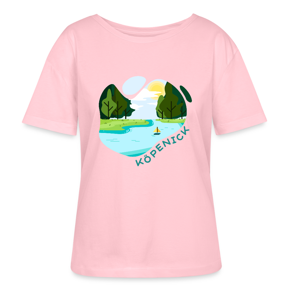 Köpenick am Wasser - Relaxed Rundhals Frauen Bio-T-Shirt - Hellrosa