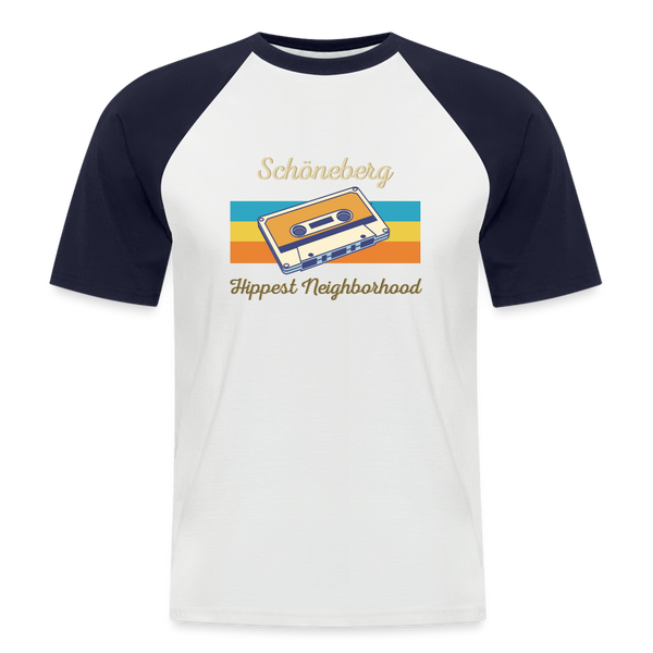 Schöneberg Hippest Neighborhood - Männer Baseball T-Shirt - Weiß/Navy