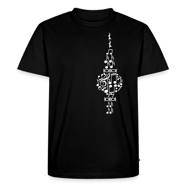 Fernsehturm der Noten - Männer Premium T-Shirt - Schwarz