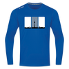 Berliner Skyline in Streifen - Männer Sport Langamshirt - Royalblau
