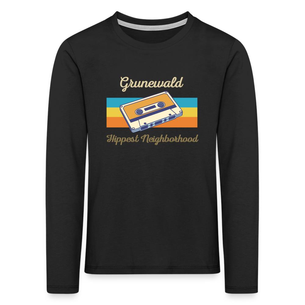Grunewald Hippest Neighborhood - Kinder Langarmshirt - Schwarz