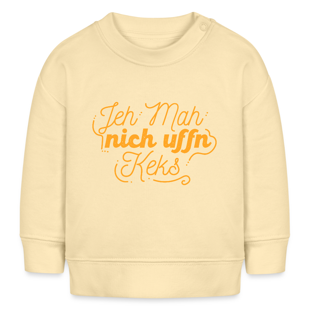 Jeh mah nich uffn Keks gelb - Baby Bio Pullover - Creme