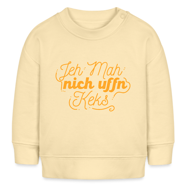 Jeh mah nich uffn Keks gelb - Baby Bio Pullover - Creme