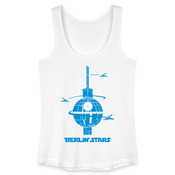 Berlin Stars - Blau - Frauen Bio Tank Top - Weiß