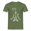 Eiffelturm in Berlin Bonjour - Männer Premium T-Shirt - Militärgrün
