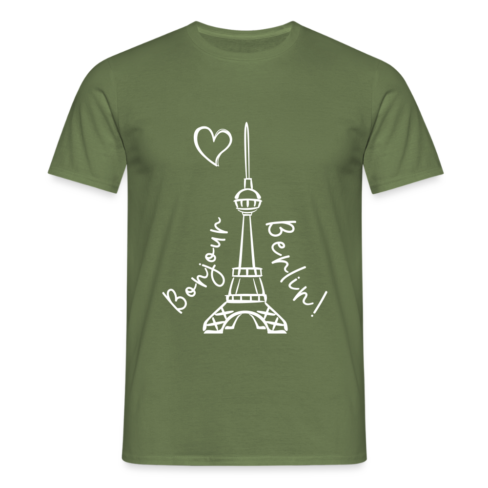 Eiffelturm in Berlin Bonjour - Männer Premium T-Shirt - Militärgrün