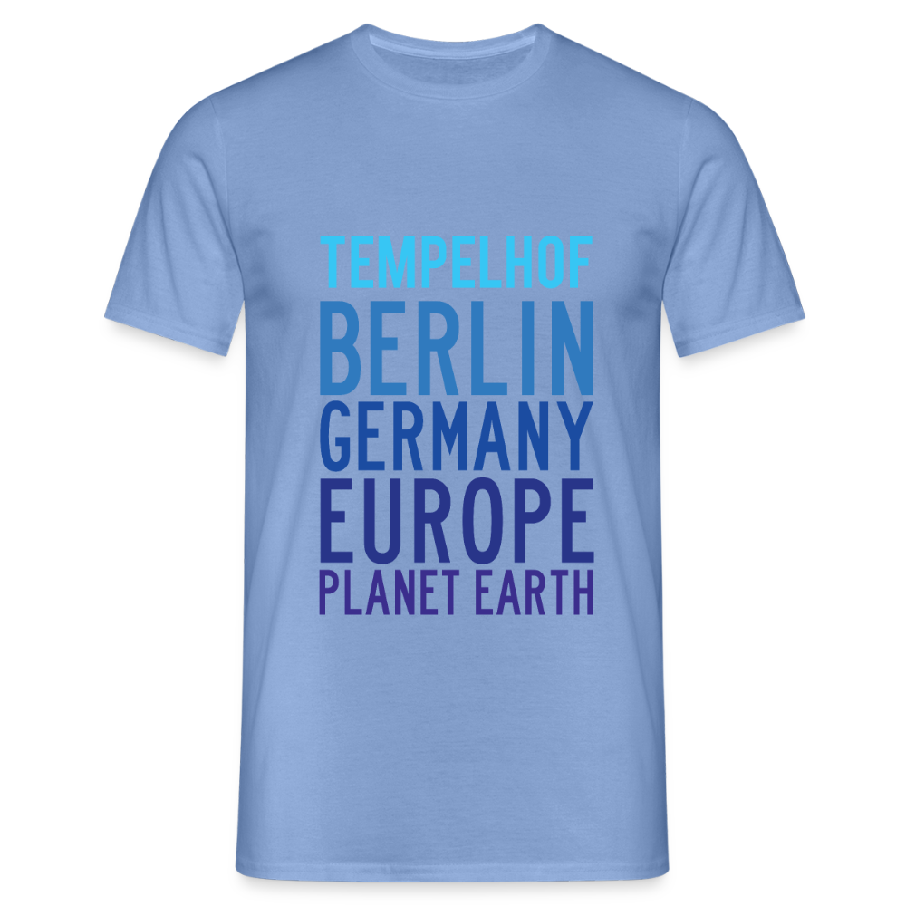Tempelhof Planet Earth - Männer Premium T-Shirt - carolina blue