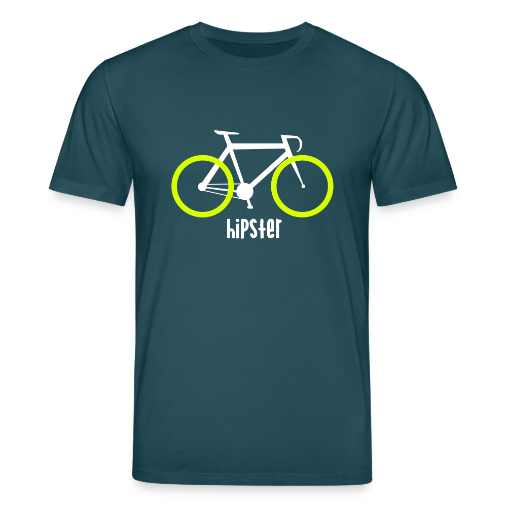 Berlin Hipster Bike - Unisex Bio T-Shirt - Dunkles Petrol