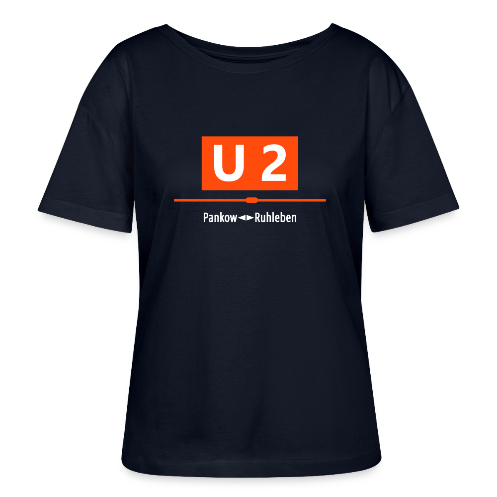 U2 Berlin - Relaxed Rundhals Frauen Bio-T-Shirt - Navy