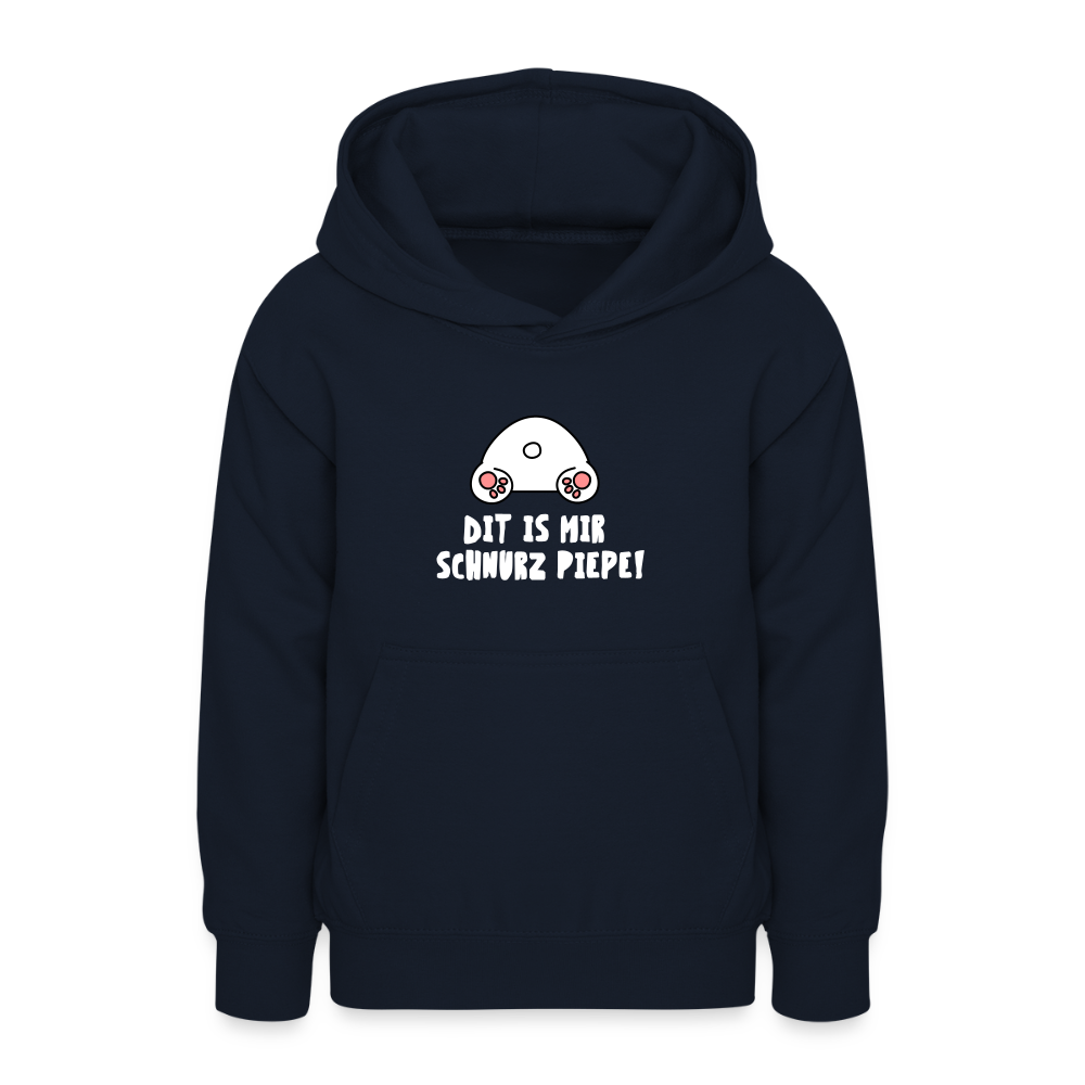 Dit is mir Schnurz Piepe - Teenager Hoodie - Navy
