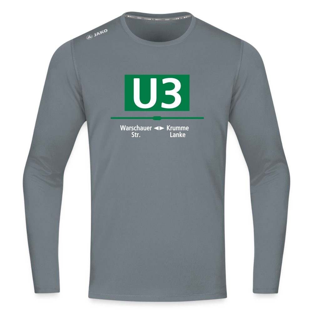 U3 - Männer Sport Langamshirt - Grau
