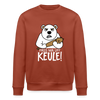Pass ma uff Keule -Unisex Bio Sweatshirt - Terrakotta