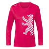 Berliner Bär im Netz - weiß - Frauen Sport Langarmshirt - dunkles Pink