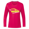 Die U-Bahn kommt - Frauen Sport Langarmshirt - dunkles Pink