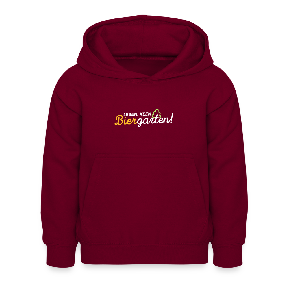 Leben, keen Biergarten! - Kinder Hoodie - Bordeaux