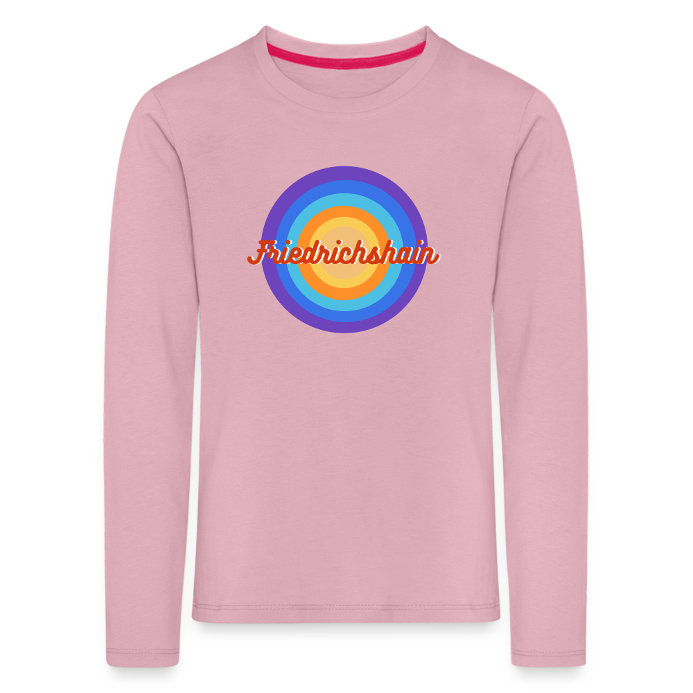 Friedrichshain Retro - Kinder Langarmshirt - Hellrosa