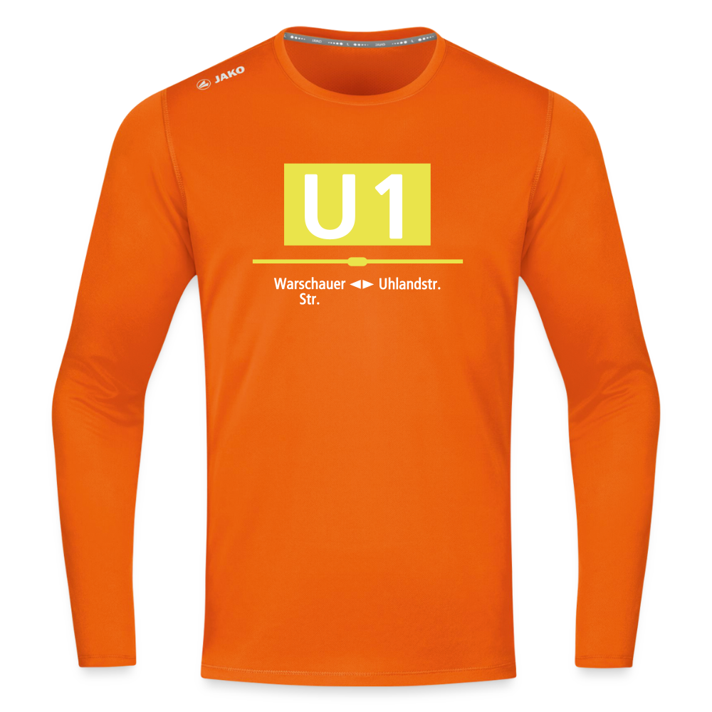 U1 - Männer Sport Langamshirt - Neonorange