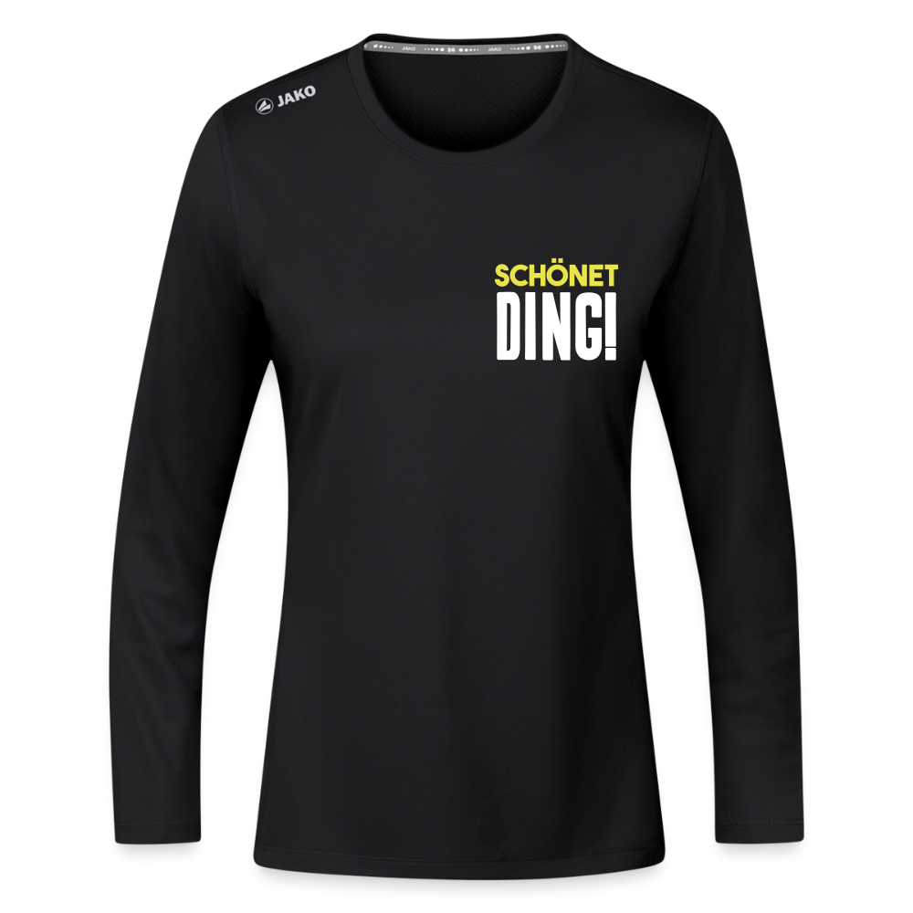schönet Ding! - Frauen Sport Langarmshirt - Schwarz