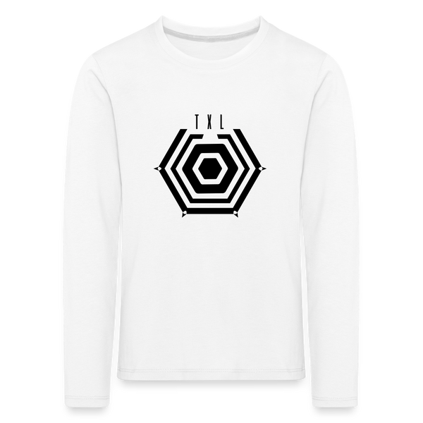 Kinder Langarmshirt mit dem Motiv Tegel TXL Umrisse.