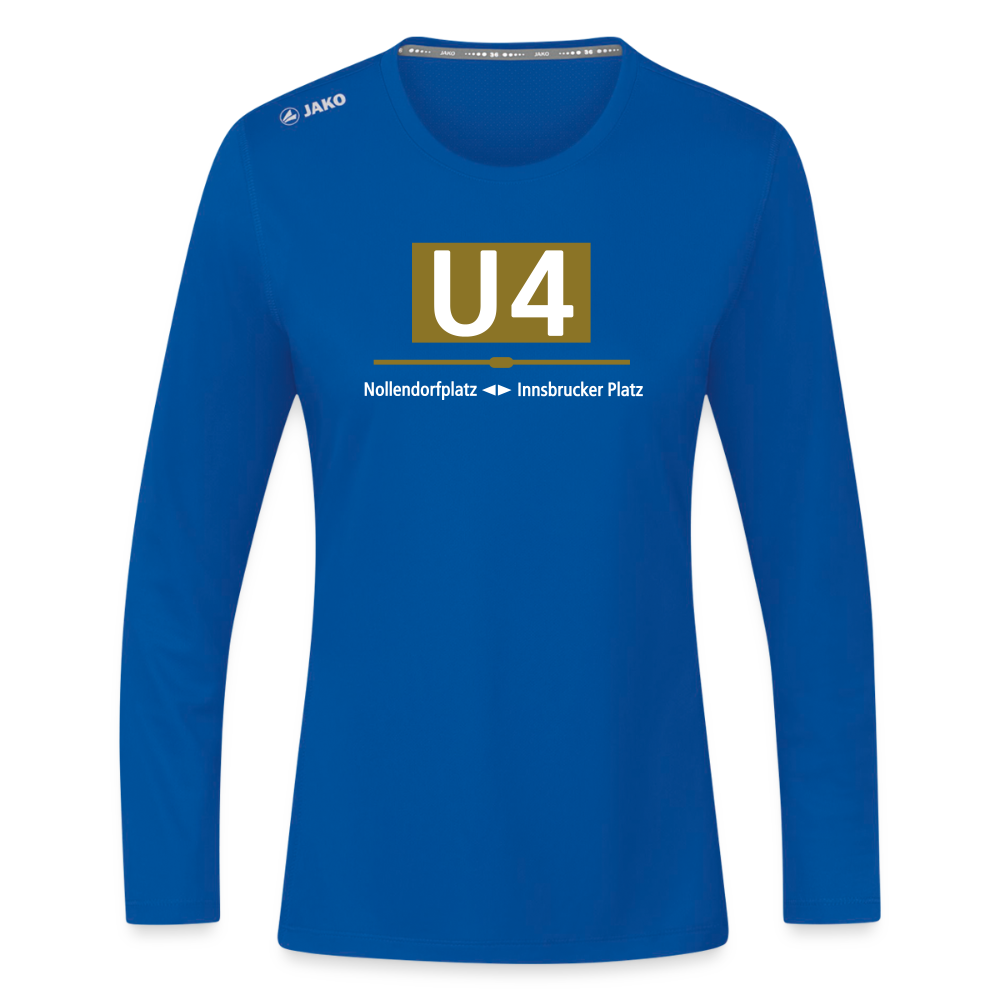 U4 - Frauen Sport Langarmshirt - Royalblau