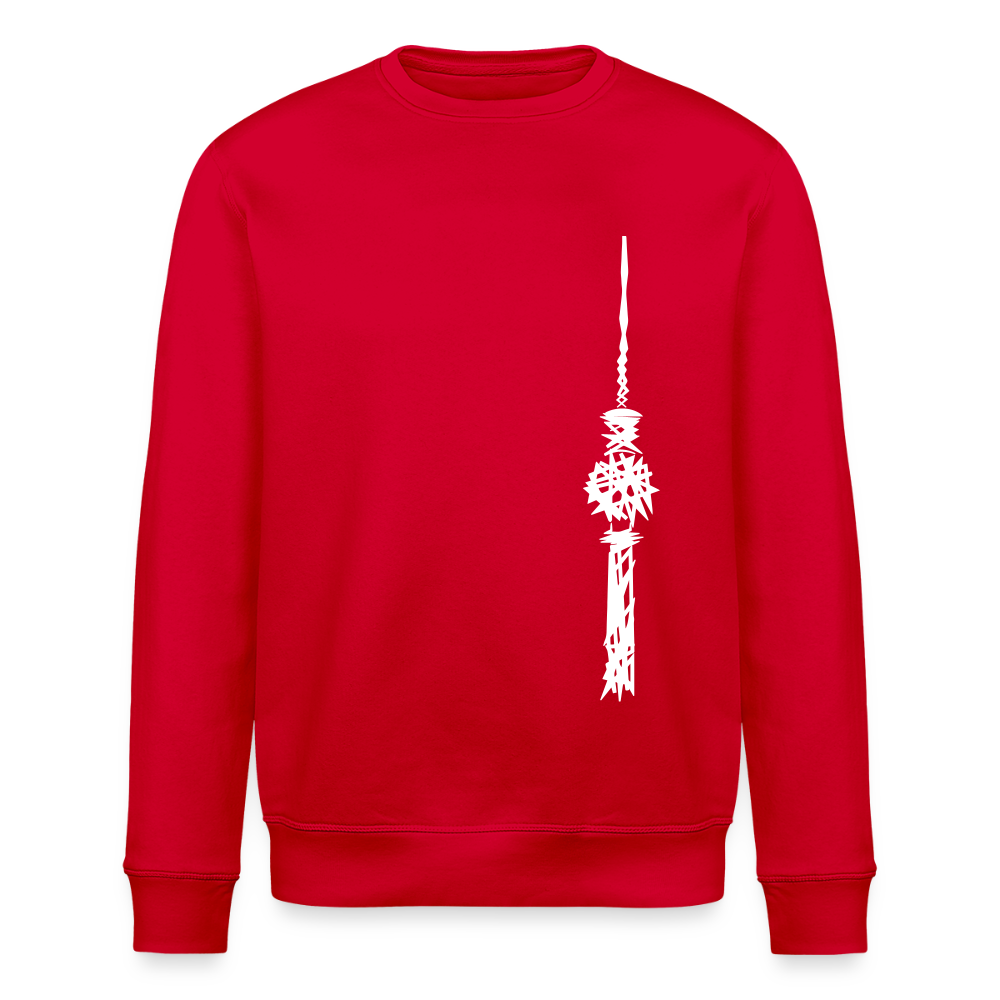 Fernsehturm Zick zack - Unisex Bio Sweatshirt - Rot