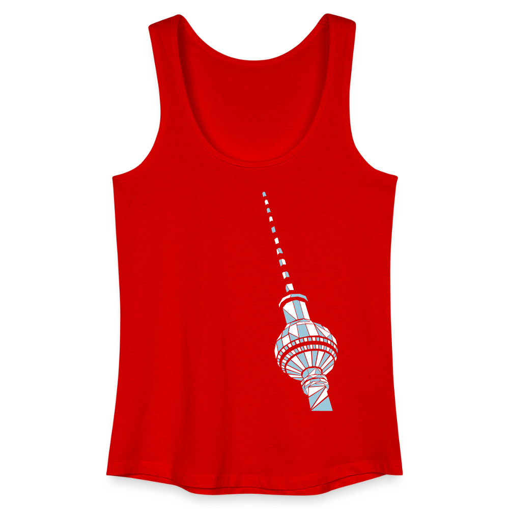 Fernsehturm Geometrie - Frauen Bio Tank Top - Rot