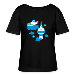 Berliner Bär bei Nacht - Relaxed Rundhals Frauen Bio-T-Shirt